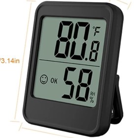 Resim Hobimtek MC40 Dijital Termometre Iç Mekan Oda Sıcaklık Nem Ölçer LED Monitör Higrometre Isı Ölçer Derece 