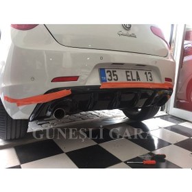 Resim Alfa Romeo Giuletta Difüzör - Çift Çıkış (Plastik) Arka Ek-difüzör 