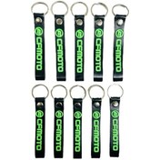 Resim Cf Moto Siyah Yeşil 10 Adet Silikon Motosiklet Anahtarlık 