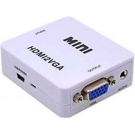 Resim Hdmi - Vga Aktif Çevirici HDMI To VGA Monitör TV Dönüştürücü Box 