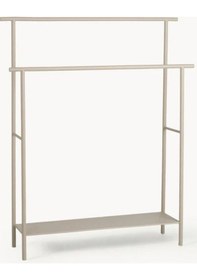 Resim Dora Raflı Metal Banyo Havlu Ve Bornoz Askılığı Bej 