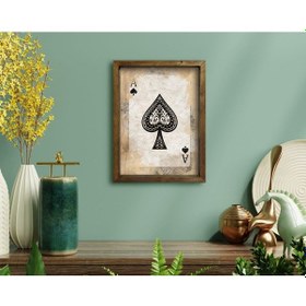 Resim Bk Home Iskambil Tasarımlı Doğal Masif Ahşap Çerçeveli Tablo-1 (551055412) 