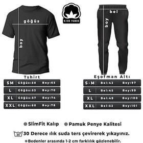 Resim Beyaz Fs Baskılı Siyah Kargo Eşofman Takımı Siyah 