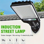 Resim 1 adet 80LED güneş indüksiyonlu sokak lambası, ABS malzeme, süper yüksek güçlü dahili şarj edilebilir 18650 lityum pil, kızılötesi algılama fonksiyonlu duvara monte güneş lambası, hareket sensörü 3 fonksiyon modu dahil, otomatik aydınlatma stüdyo lambası karanlıkta değiştirilebilir, açık hava yarı gömme kurulumu, yollar, avlular, dış duvarlar, garajlar, çitler, bahçeler için uygun 