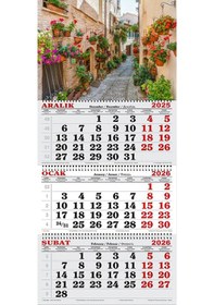 Resim 2026 Yılı Gemici Takvimi-çiçekli Yol Spello/italya 