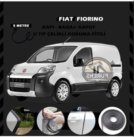 Resim Fiat Fiorino Oto Araç Kapı Koruma Fitili 5metre Parlak Siyah Renk 