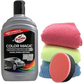Resim Turtle Wax Renkli Cila Gri 500 3 Adet Mikrofiber Bez Sünger 