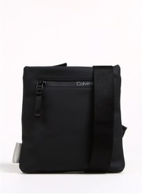 Resim Calvin Klein Siyah Erkek 20X22x3 Cm Postacı Çantası RUBBERIZED CONV FLATPACK S 