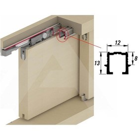 Resim Albatur 7600 Alüminyum Üst Ray Profil 3 Mt Gri 