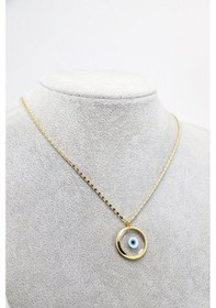 Resim Şeffaf El Yapımı Nazar Boncuğu Bijuteri Kolye, Hediyelik Kolye Çok Renkli 