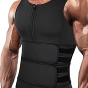 Resim 1 Adet Erkek Çift Kemerli Fermuarlı Dar Kesim Şekillendirici Yelek - Nefes Alabilen Mesh Spor Karın İnceltme, Tüm Mevsimler İçin, Elde Yıkama, Zayıflatan Bodysuit, Şık Spor Tasarım, Elde Yıkanabilir Kumaş 