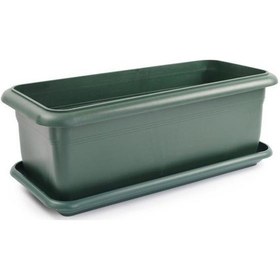 Resim Omnipazar So-v691 Tabaklı Villa Bahçe Saksı Takımı 39 Litre No 1 Yeşil 