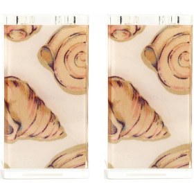 Resim 2 Adet Diş Fırçalık İstiridye Akrilik 6x6x12cm Banyo Seti Çok Renkli 