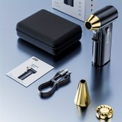 Resim Taşınabilir Turbo Üfleyici - 130000RPM Yüksek Hızlı El Tipi Kar Üfleyici, USB Şarj Edilebilir 18650 Pil, Ergonomik Tutma Kolu ve Ayarlanabilir Nozul Klavye, Kılıf, Açık Hava, Araba Kullanımı, Araba Kar Üfleyici, Kılıf Temizleme Aracı, Şık Tasarım, Dayanıklı Yapı 