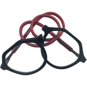 Resim lavalvi Köşeli Mıknatıslı Gözlük Siyah Kırmızı 