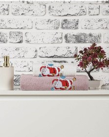 Resim Mira Home Banyo Havlusu Takımı Noel Baba Nakışlı 
