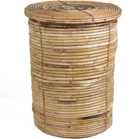 Resim KANCAEV Bambu Kapaklı Çamaşır Sepeti Küçük 