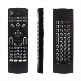 Resim Tinax Mx3 Backlit Voice Air Mouse, Klavye Ve Ir Learning Kumanda (4 TUŞ PROGRAMLANABİLİR) 