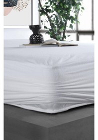 Resim Soley Sıvı Geçirmez Fited Pamuklu Alez Tek Çift Kişilik Yatak Koruyucu Beyaz 