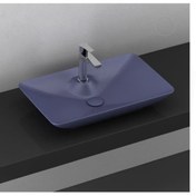 Resim İsvea Sistema Y Clear Tezgah Üzeri Lavabo 65 Cm Mavi Extra Dekorsuz 10sy50065 