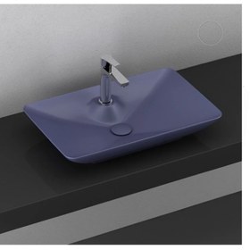 Resim İsvea Sistema Y Clear Tezgah Üzeri Lavabo 65 Cm Mavi Extra Dekorsuz 10sy50065 