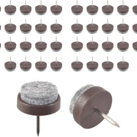 Resim Seeppitous Yukarıx 50PCS Sandalye Bacak Zemin Keçe Pad Skid Glide Diy Tırnak Koruyucular 20MM Dia (Yurt Dışından) 