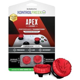Resim KontrolFreek Apex Legends: Xbox One (XB1) ve Xbox Series X (XBX) Denetleyicisi için Predator Edition Performans Parmak Çubukları | 1 Yüksek Bel, 1 Orta Yükseliş, İçbükey | Kırmızı/Siyah 