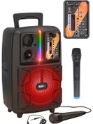 Resim Midex 150 Watt Mikrofonlu Karaoke Eğlence Işıklı Ses Sistemi Mxr-150 (BLUETOOTH KAYIT USB ŞARJLI) 