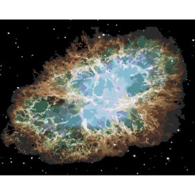 Resim wombhobby Nebuladan Yansıyanlar Sayılarla Boyama Seti 80x100 Cm Çerçeveli (Kasnağa ) Gerili 