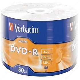 Resim VERBATİM DVD-R 4.7GB 16X 120DK 50Lİ PAKET FİYAT 