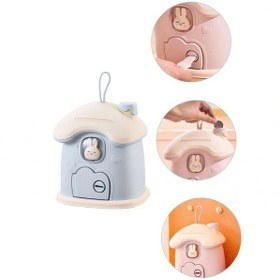 Resim Omniax Anahtarlı Sevimli Tavşan Figürlü Pembe Kumbara - Çocuk Odası Dekoru Kumbara 