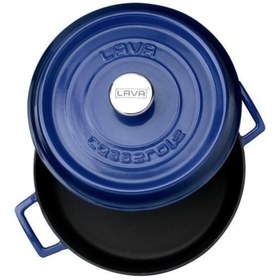 Resim Lava Trendy Mavi 24 cm Döküm Yayvan Tencere 