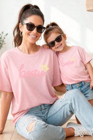 Resim genosha Anne Kız 100% Pamuk T-shirt Mama Mini Mother Daughter TEKLİ FİYAT 