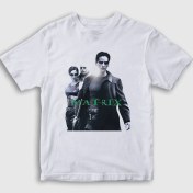 Resim Presmono Unisex Çocuk Beyaz Neo Film The Matrix T-Shirt 