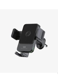 Resim Linktech Wireless Şarj Aleti Ve Araç Telefon Tutucu - Havalandırma Yada Torpidoda Kullanılabilir Şar Siyah 