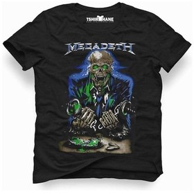 Resim Tshirthane Megadeth Rock Metal Müzik Baskılı Erkek Dar Kesim Sli 