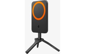 Resim Spigen MagFit iPhone için MagSafe özellikli Tripod + Telefon Tutucu Stand Black S319 - AMP05994 