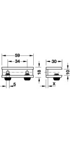 Resim Hafele Raf Tutucu Cam Krom Parlak 8-10MM (1 Çift) 