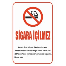 Resim Stickermarket Sigara İçilmez 