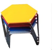 Resim Zigon Osm Petek Model Metal Nikelaj V Ayak Çok Renkli Tabla Itina (322080046) 