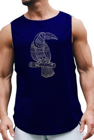 Resim BLUU Parrot Kolsuz Sporcu T-shirt Tank Top Spor Atlet 