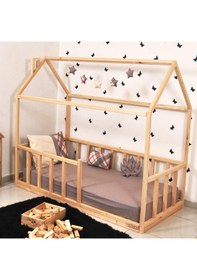 Resim Markaawm Markaawm Montessori Çocuk Yatak Doğal Çam 90X190 Karyola Sevgi Akçaağaç 