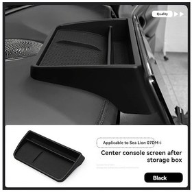 Resim Honeybeeshop Byd Sea Lion 2025-2026 Orta Konsol Ekran Arka Depolama Tepsisi Siyah Abs Ergonomik Tasarım 