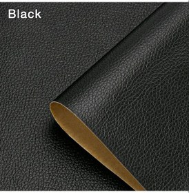 Resim Kendinden Deri İçin Onarım Yama Bant Ev Dıy Fix Kanepe Moto Araba Koltuğu Black 100cm X 138cm 