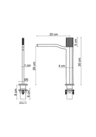 Resim Fontana FA-7023 Yüksek Lavabo Bataryası Mat Rose 