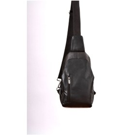 Resim Unisex Siyah Hakiki Deri Çapraz Badybag Omuz Ve Göğüs Çantası Usb Çıkışlı siyah 