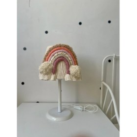 Resim Bebek Çocuk Odası El Yapımı Makrome Abajur Modeli 