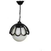 Resim Zincirli Yarım Çiçek 1. Kalite Plastik Bahçe Ve Dış Mekan Aydınlatma Armatürü Siyah 