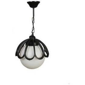 Resim Zincirli Yarım Çiçek 1. Kalite Plastik Bahçe Ve Dış Mekan Aydınlatma Armatürü Siyah 