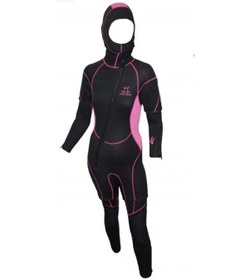 Resim Aruba 5mm Çift Parça Şapkalı Bayan Dalış Elbisesi Pembe Size:xs Pembe 